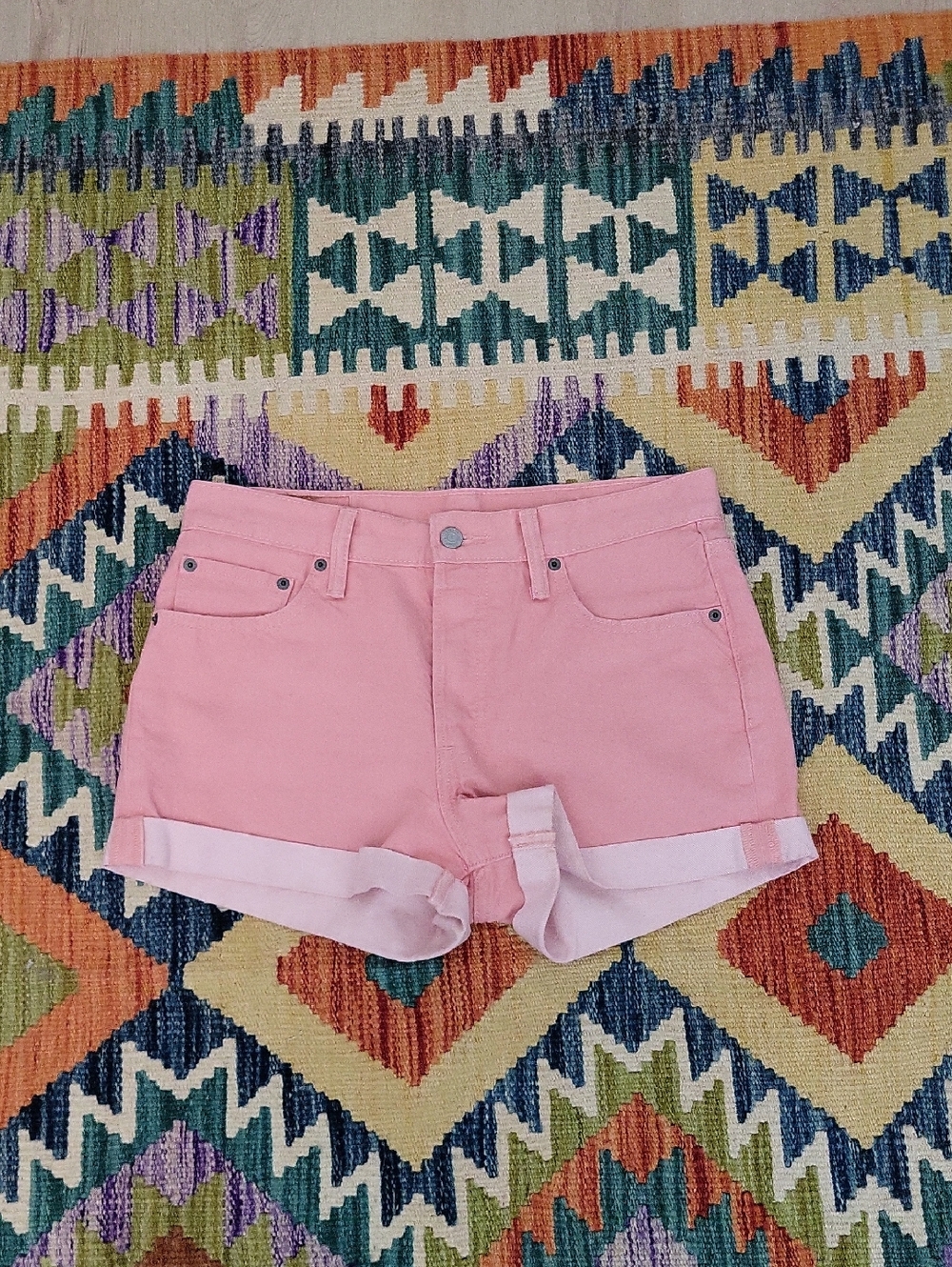 Levi’s 501 Button Fly Shorts - Light Coral - 29" Waist